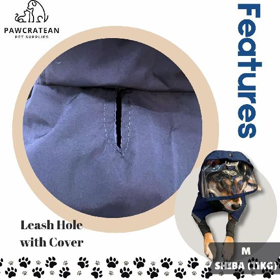 Dog Raincoat, Water Resistant, Adjustable, Cool Design (Dark Blue, X-Large)