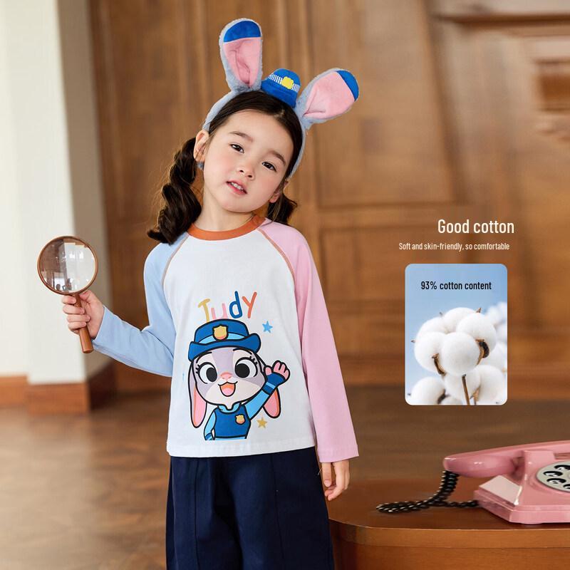 LUSON Toddler Girl Cartoon Raglan Long Sleeve T-Shirt