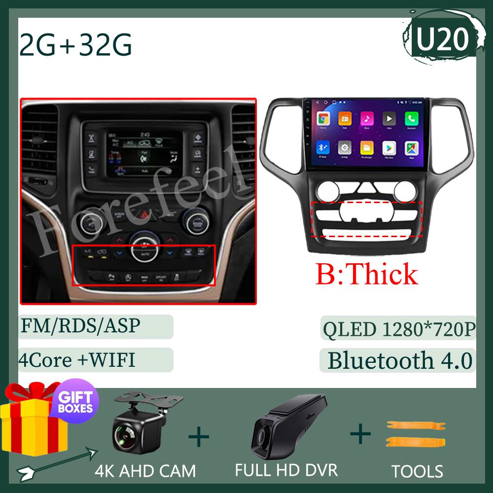 Video Carplay Android 14 Pentru Jeep Grand Cherokee WK2 2014 Radio Auto Multimedia Auto Player Stereo Monitor TV GPS DVD DSP IPS BT