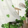 St Patrick Day Curtains Living Room Kitchen Clover Leaves Tulle Luck Wealth Irish Design Chiffon Curtain Light Filtering Polyester Area Window