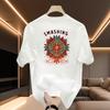 100% Pure Cotton Summer New Men's Short Sleeved T-shirt Top, Loose and Trendy Half Sleeved T-shirt