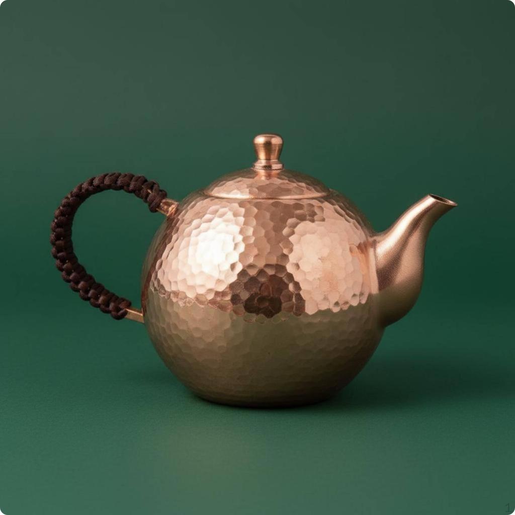 300 Ml Pure Copper Tea Kettle Handmade
