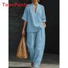 Streetwear Womens Two Piece Set With Polyester Fabric For Casual Spring Sports