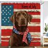Cartoon Cute American Dog Pattern Shower Curtain Bath Curtain Printing Bathroom Curtains For Home Decoration Curtain