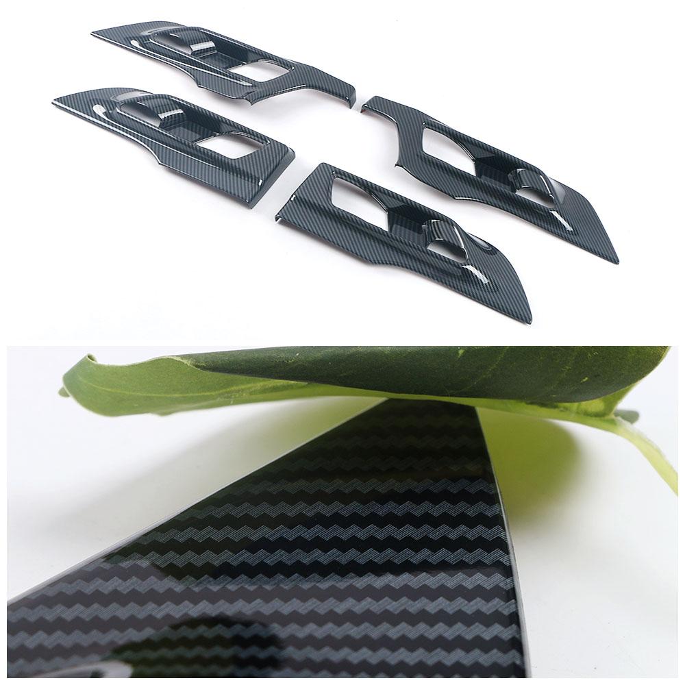 For GWM Tank 300 2024 2024 RHD LHD Inner Door Handle Frame Cover Trim Interior Accessories Black Carbon Decor Refit Sticker