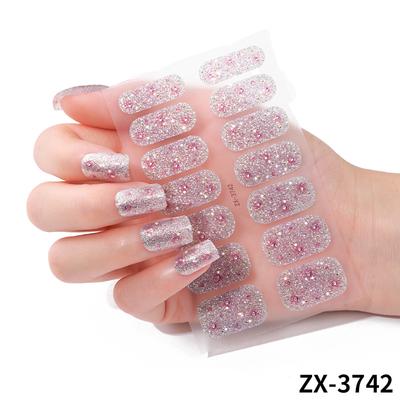 Nail Art Stickers 3D Color Diamond Smudged Nail Polish Film Nail Art Stickers INS Waterproof Nail Stickers