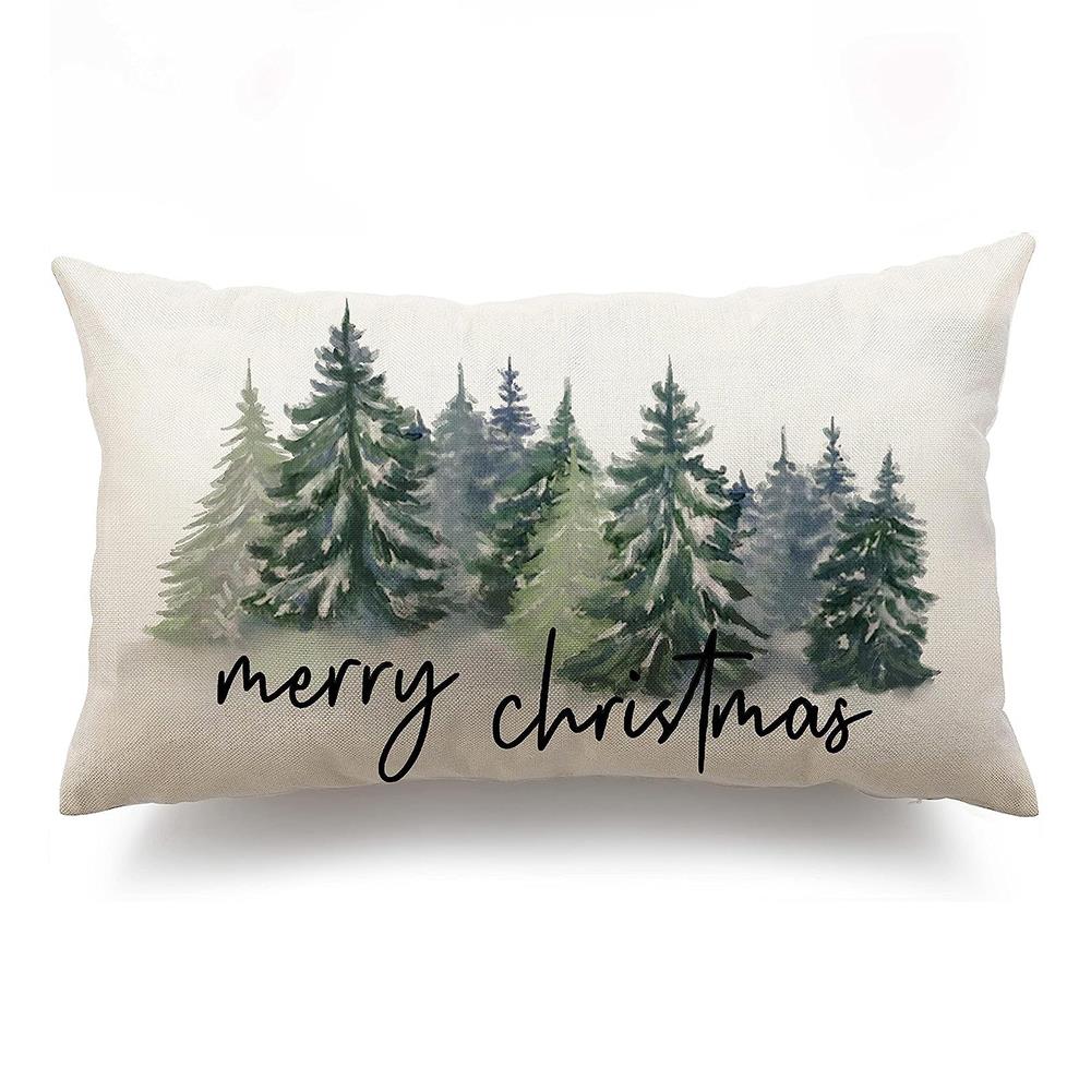 Merry Christmas Pillowcase Xmas Embroidery Snowflake Throw Pillow Cushion Cover Pillow Cover Home Textile Sofa Bed Pillowslip