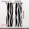 2Pcs Modern Abstract Art Black Striped Light-Filtering Curtain Polyester Drapes For Living Room Office Bedroom Home Decor