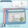 Dual-Layer Zippered Mesh File Bag for Students