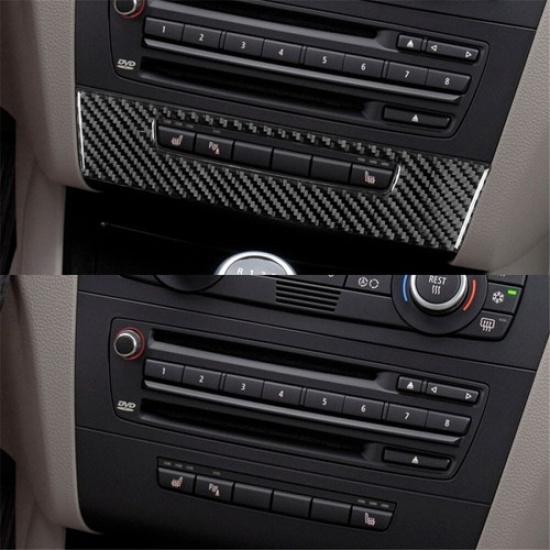Carbon Fiber Interior Seat Heated Control Cover Trim For BMW 1 Series E82 E88