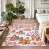 Christmas Printed Square Area Rug Soft Non Slip Floor Carpet For Bedroom Holiday Gift