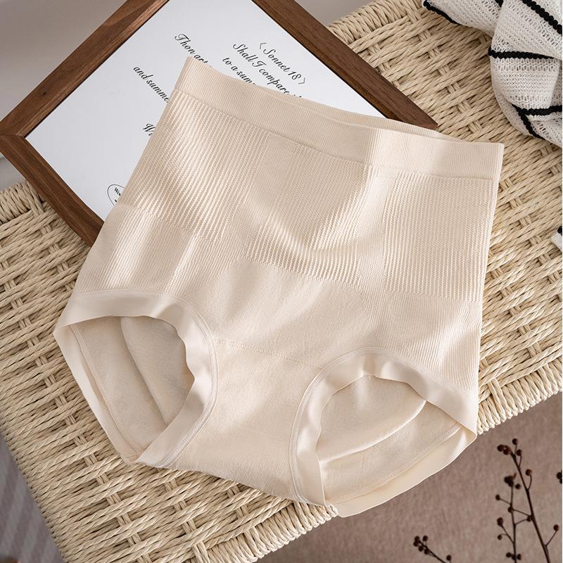 Female Spring and Autumn Sexy No Trace Breathable Belly Lift Hip High Waist Underwear