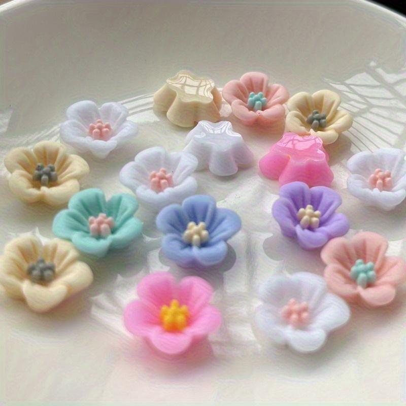 Resin Flower Accessories Mixed with Handmade DIY Hair Accessories, Cream Gel Phone Case Decoration
