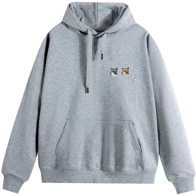 Fashionable Fur Fox Logo Hooded Sweatshirt