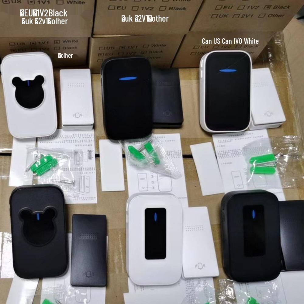 Self-Powered Waterproof Doorbell with Adhesive Backing - No Installation Required, Easy to Use.