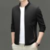 Genuine Men's Jacket Spring and Autumn New Style Mulberry Silk Business Casual Stand Collar Administrative Cadre Men's Jacket