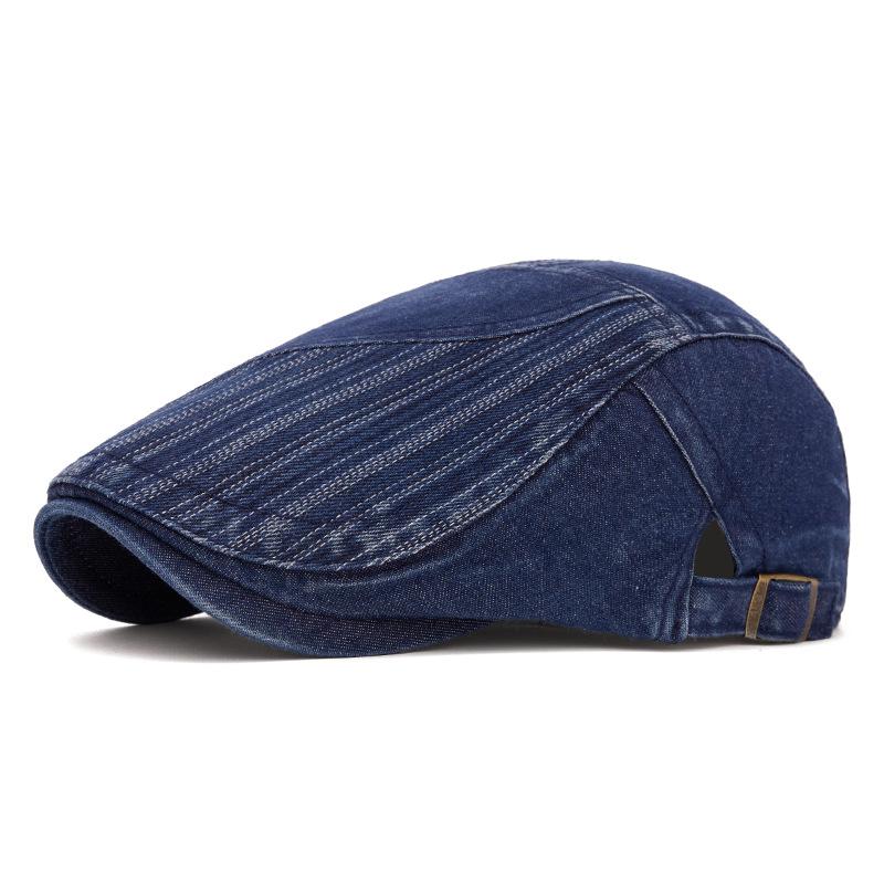 Denim Beret Women's Autumn Cap British Vintage Forward Cap Men's Newsboy Cap
