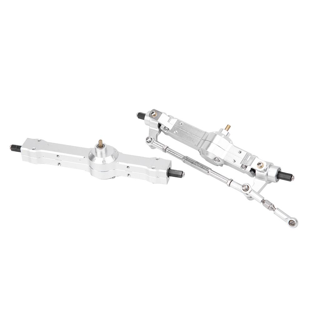 Front and Rear Gear Box Assembly Set Fit for MN D90 MN 91 FJ 45 Military Truck Model(Silver MN 009S )