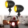 2pcs Motorcycle Turn Signals Indicator Light Retro Bullet Flashers LED 12v Lamp Chrome Black Brake Running Lights Accessories