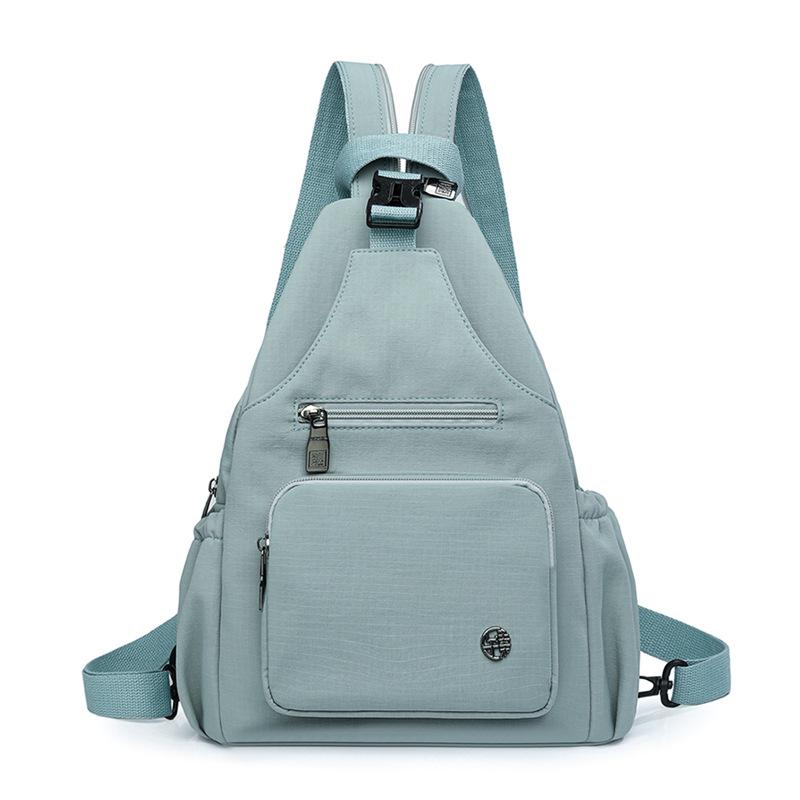 Многофункциональный рюкзак женский нейлоновый кроссбоди нагрудная сумка синий