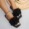 Fashion Retro French Women Shoes Summer New Round Toe Flat Shoes Fashion Versatile Women's Slippers Simple Anti Slip Women's Sandals