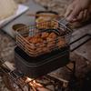 Portables Stainless Steel Frying Basket Multipurpose Pots with Frying Basket Family Barbecue Accessory