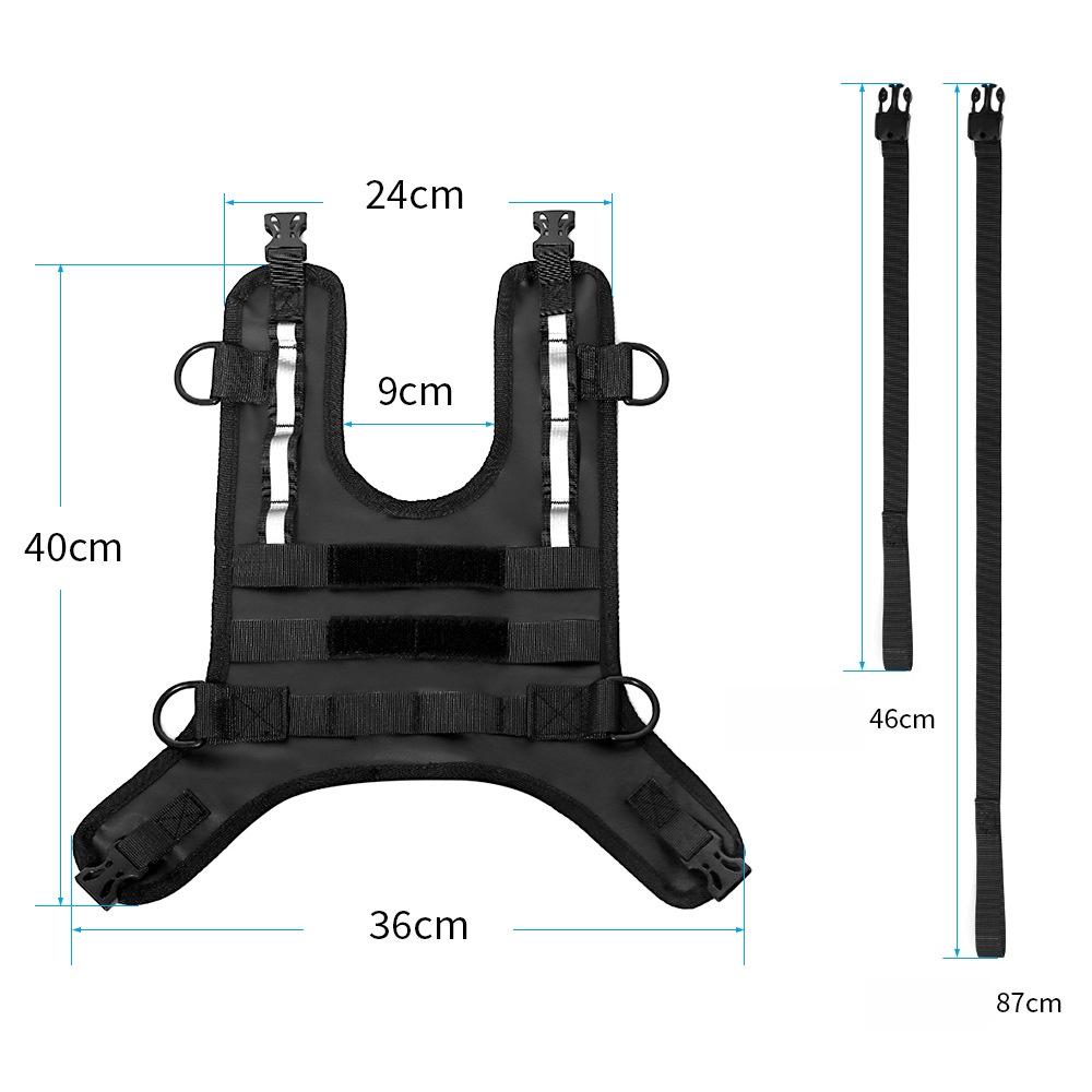 1x Motorcycle Fuel Tank Bag Base Vest Portable Motorbike Tank Bags Mounting Kit for Universal Off-road Motorcycle Fuel Tank Pack
