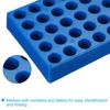 PATIKIL 4ml Autosampler Vial Rack, 4-Pack, 50-Well Stackable Test Tube Rack, Microcentrifuge Tube Holder, Blue