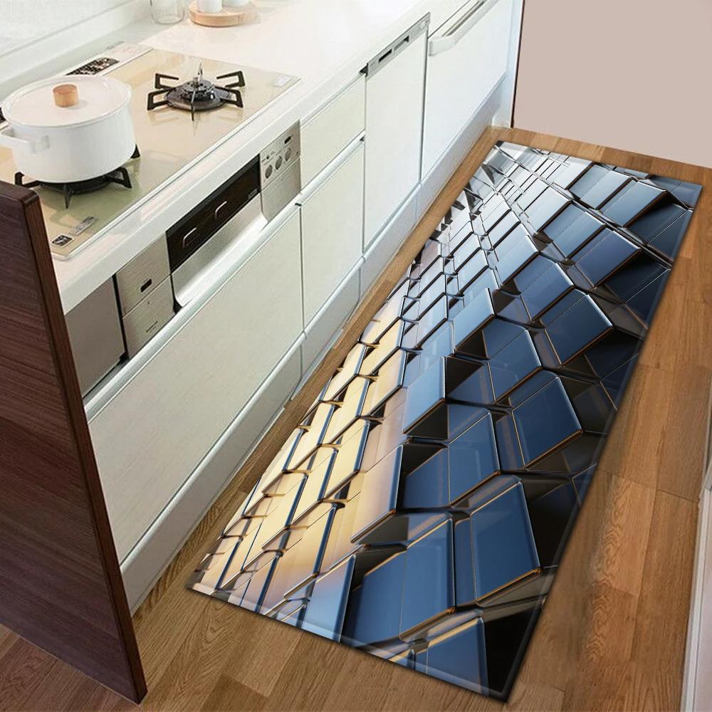 Modern Kitchen Doormat Decoration Bedroom Carpet Bathroom Anti-Slip Floor Home Balcony Hallway Long Rug Bedside Living Room Mat