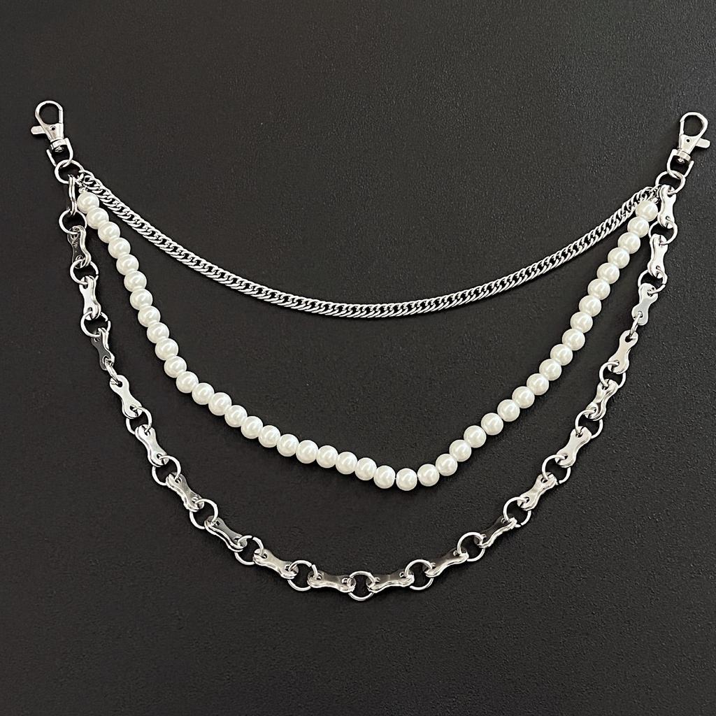 Punk Pants Chain Accessories Denim Waist Chain Hip Hop Trend Decorative Pants Lanyard Chain Lanyard