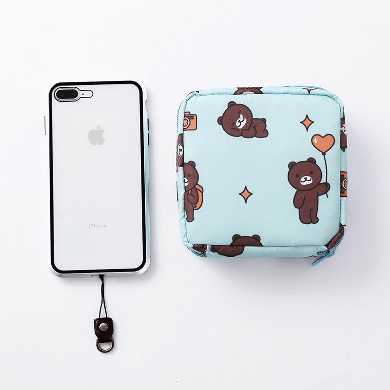 Cartoon Sanitary Napkin Storage Bag Thickened Travel Sanitary Pad Storage Pouch Sanitary Pad Bag