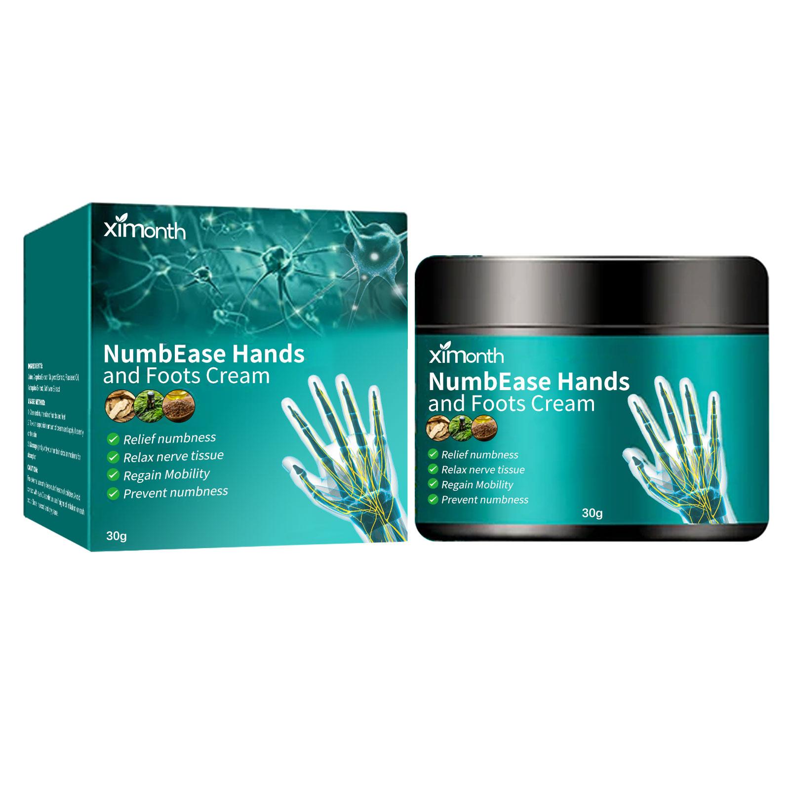 

Ximonth hand and foot numbness relief cream, relieves leg swelling and repairs wrist joint pain, hand and foot care cream, 30g