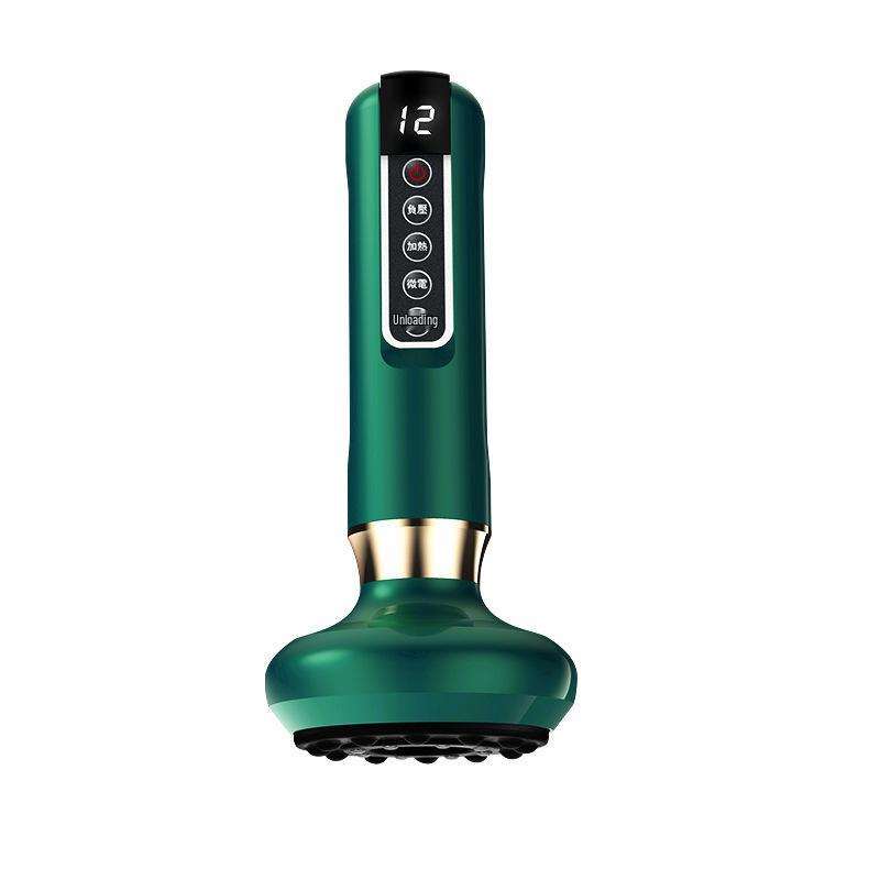 Smart Jade Gua Sha and Electric Vacuum Cupping Massager with Negative Pressure Suction for Meridian Unblocking