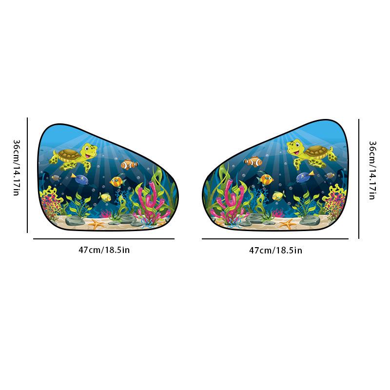 Car Side Window Cartoon Sun Shade - Heat Insulation & Light Blocking PVC Film