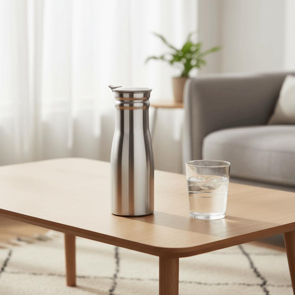 Leakproof Cold Water Jug Large Capacity Fruit Juice Pot Simple Stainless Steel Cold Kettle Hotel