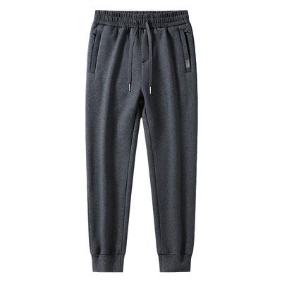 Mittelalterliche und ältere Herren Plus Samt Verdickte Sweatpants für Herren Winter Baumwollhosen Lamm Samt Sporthosen für Herren Übergröße Warme Freizeithosen