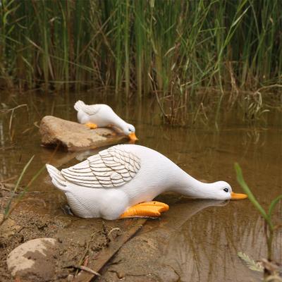 Ultra-Realistic Duck Statue- Detailed Desktop, Home& Garden Deco- Seasonal Charm for Fall- VersatileMicro Landscape Acc