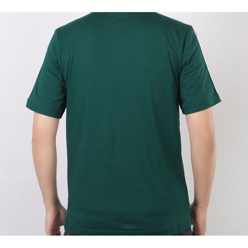 Adidas Classic 3-Stripes Training Sports Round Neck Short Sleeve T-Shirt Men Tops Dark-Green FM6230