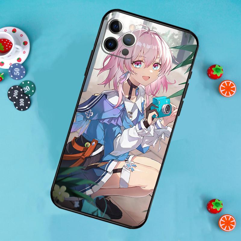 March 7th Honkai Star Rail Phone Case For iPhone 16 15 13 14 12 11 Pro Max X XR XS Max 14 Plus Soft Case Cover