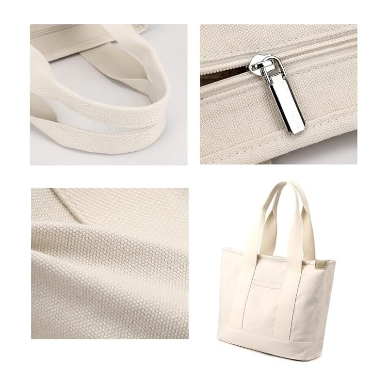 [JIANDO] tote bag canvas large capacity A4 compatible With shoulder strap shoulder bag camber Tote bag with compartments canvas unisex Popularity