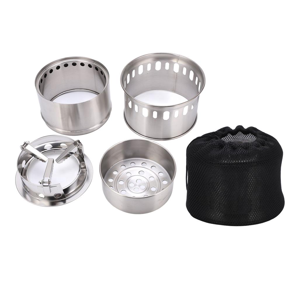 Camping Stove Portable Wood Burning Stove for Outdoor Backpacking Hiking Traveling Picnic BBQ Style D