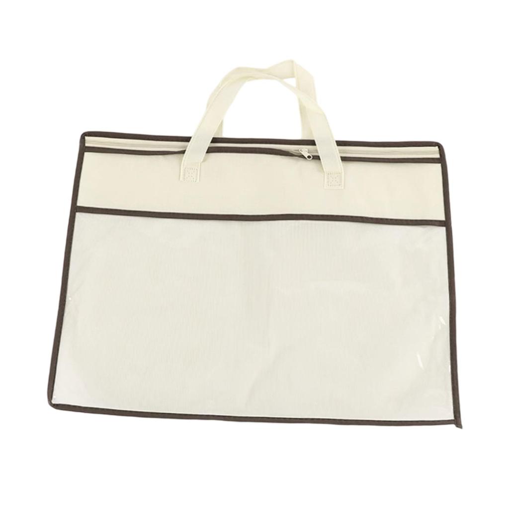 Pillow Storage Bag Handbag Portable with Zipper and Handles Tote Bag Closet