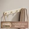1Pc Wall Mounted Clothes Rack Bedroom Rows Of Back Door Hooks Space Saving No Hole Punching Bathroom