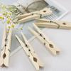100 Natural Wood Photo Clips: Assorted Sizes for DIY Decoration, Small Wooden Clips in Natural Color
