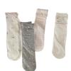 Summer Floral Ribbon Bow Lace Ankle Socks In Ballet Style, with Layered Stockings.