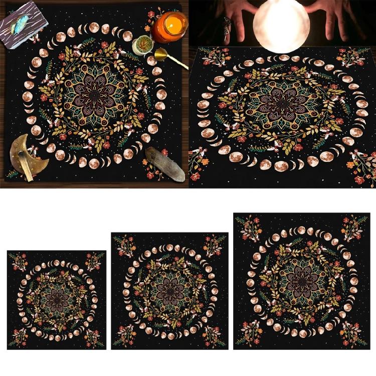 Moonphases Plant Tarot Tablecloth Altars Cloth Astrologys Divinations Tapestry