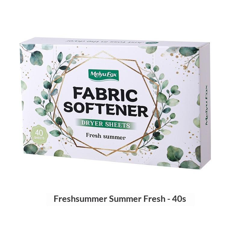 40Pcs Fabric Softening Sheet Drying Clothes Dryer Machine Washing Machine Fragrance Sheet Long Lasting Fragrance Deodorizing