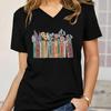 Women Tshirts Book Flowers Country Music Lover Shirt Vneck Short Sleeve Tee FeUnisex Book Lover Gifts Fashion Casual Tee Shirt
