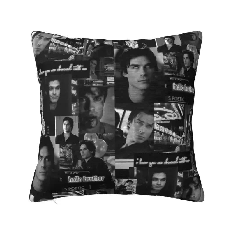 

Деймон Сальваторе Щоденники вампіра Наволочка 55x55см Декор Дім Жахи Телешоу Сучасна Наволочка для подушки Наволочка для автомобільної подушки 45x45см 12x12Inch