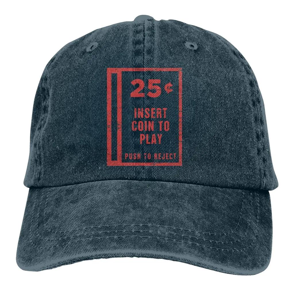 Insert Coin Baseball Cap Men 70s 80s Game Caps Colors Women Summer Snapback Caps